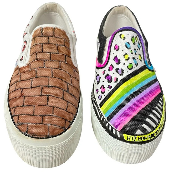 Superga Platform Sneakers Unisex Mens 7.5 Womens 9 Slip On Canvas Thick Soles - Picture 5 of 16